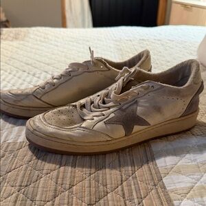 Golden Goose white and grey sneakers